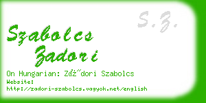 szabolcs zadori business card